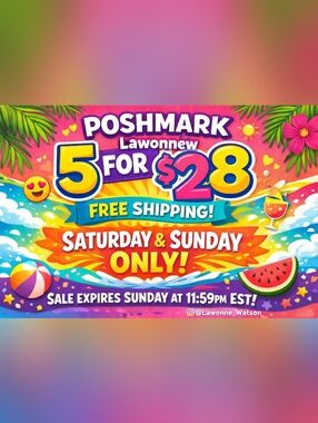 5 for $28 Summer Sale Banner - Pink